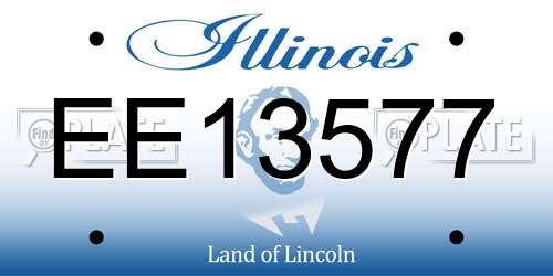 EE13577 Illinois License Plate