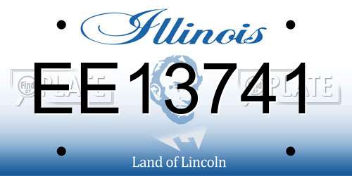 EE13741 Illinois License Plate