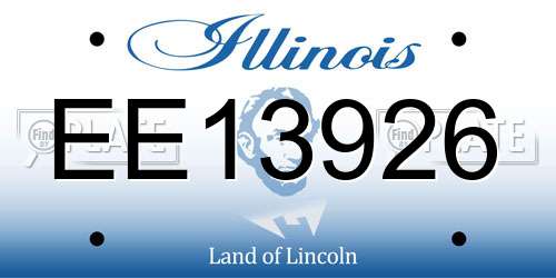 EE13926 Illinois License Plate