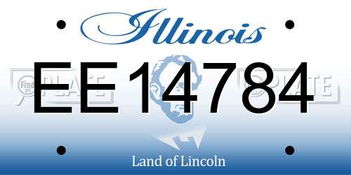 EE14784 Illinois License Plate