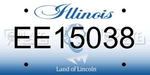 EE15038 Illinois License Plate
