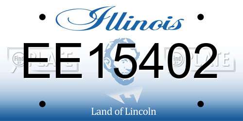 EE15402 Illinois License Plate