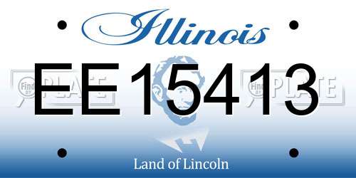 EE15413 Illinois License Plate