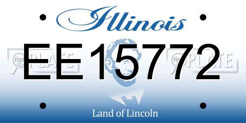 EE15772 Illinois License Plate
