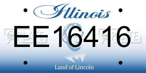 EE16416 Illinois License Plate