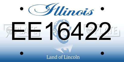 EE16422 Illinois License Plate