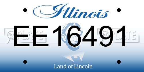 EE16491 Illinois License Plate