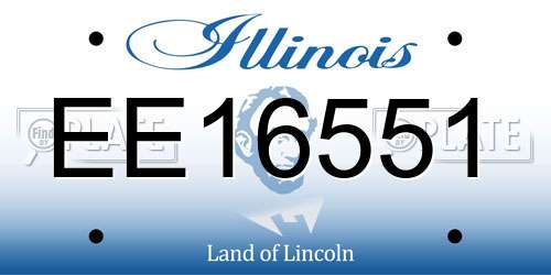 EE16551 Illinois License Plate