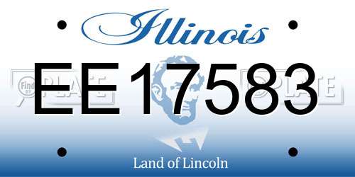 EE17583 Illinois License Plate