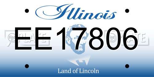 EE17806 Illinois License Plate