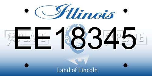 EE18345 Illinois License Plate