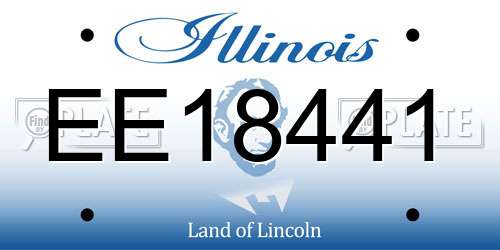 EE18441 Illinois License Plate