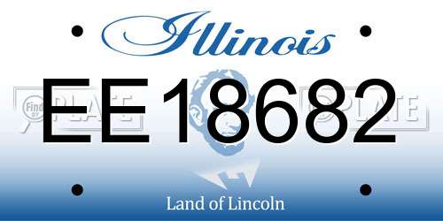 EE18682 Illinois License Plate