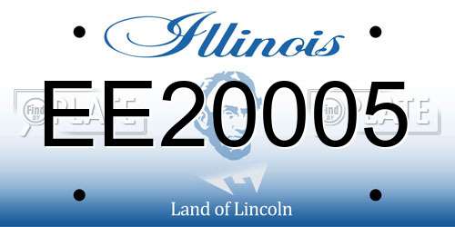 EE20005 Illinois License Plate