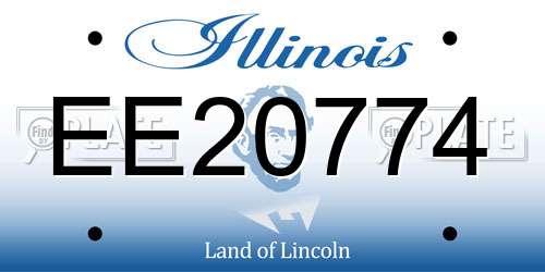 EE20774 Illinois License Plate