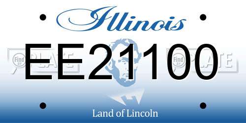 EE21100 Illinois License Plate