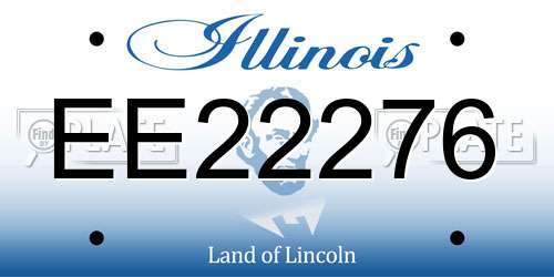 EE22276 Illinois License Plate