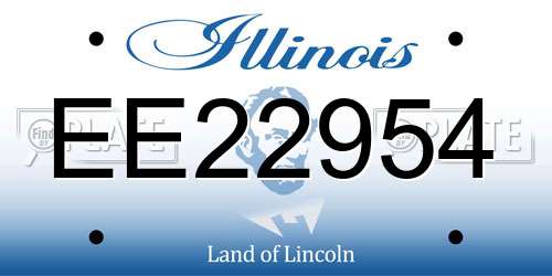 EE22954 Illinois License Plate