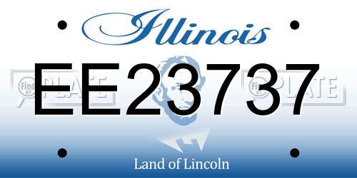 EE23737 Illinois License Plate