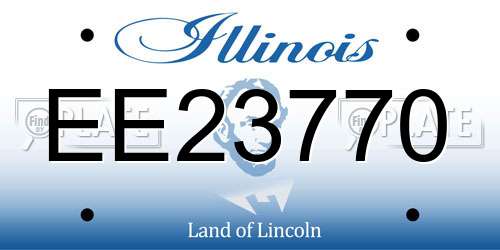 EE23770 Illinois License Plate