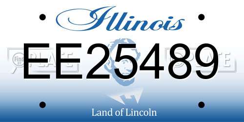 EE25489 Illinois License Plate