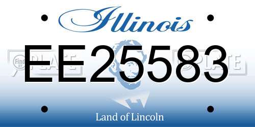 EE25583 Illinois License Plate