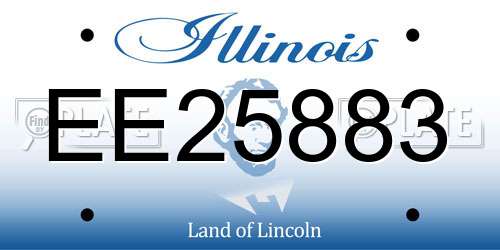 EE25883 Illinois License Plate