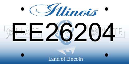 EE26204 Illinois License Plate