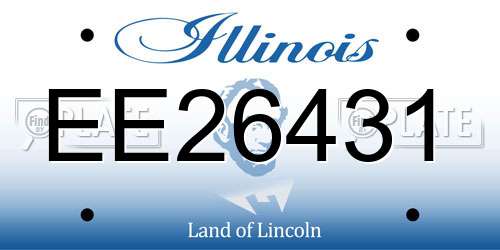 EE26431 Illinois License Plate