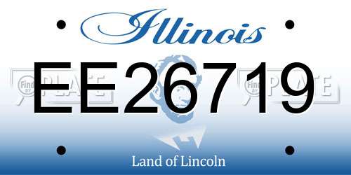 EE26719 Illinois License Plate