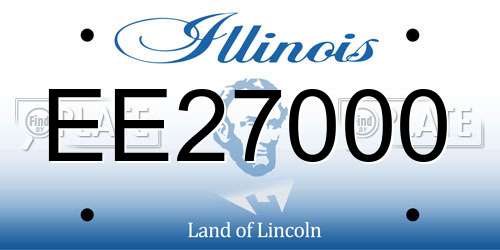 EE27000 Illinois License Plate