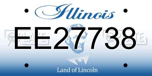 EE27738 Illinois License Plate