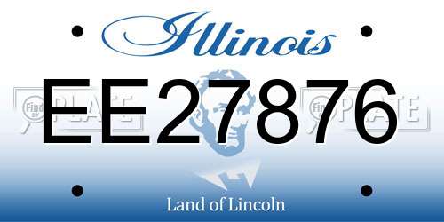 EE27876 Illinois License Plate