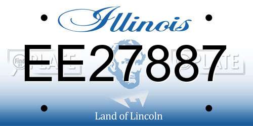 EE27887 Illinois License Plate