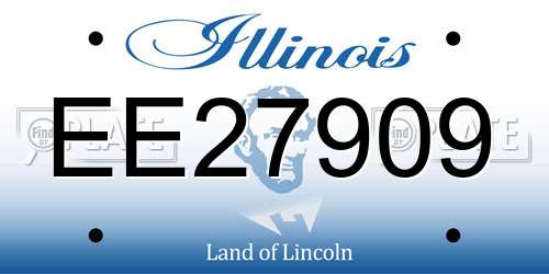 EE27909 Illinois License Plate