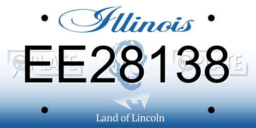 EE28138 Illinois License Plate