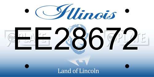 EE28672 Illinois License Plate