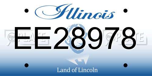 EE28978 Illinois License Plate