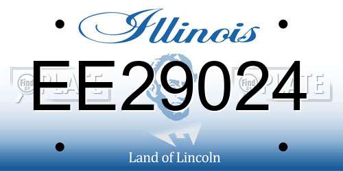EE29024 Illinois License Plate