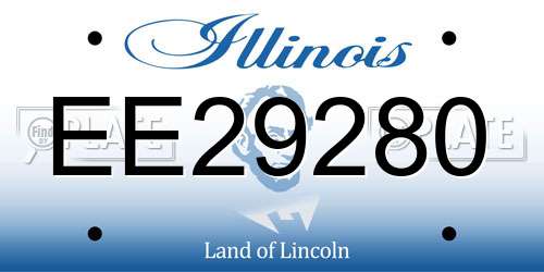 EE29280 Illinois License Plate