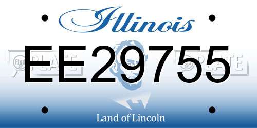 EE29755 Illinois License Plate