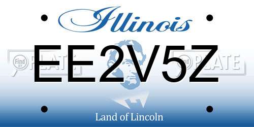 EE2V5Z Illinois License Plate