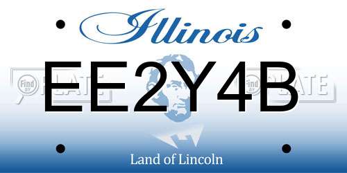 EE2Y4B Illinois License Plate