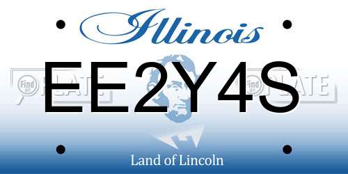 EE2Y4S Illinois License Plate
