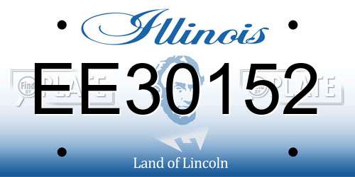 EE30152 Illinois License Plate