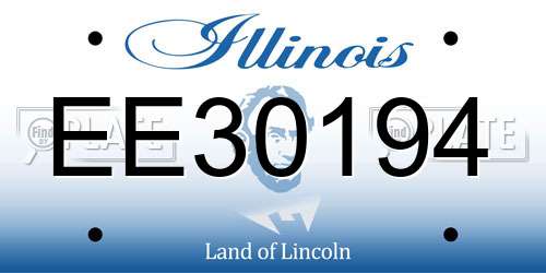 EE30194 Illinois License Plate