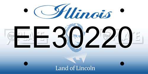 EE30220 Illinois License Plate