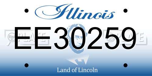 EE30259 Illinois License Plate