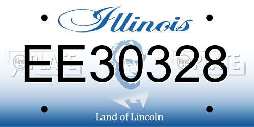 EE30328 Illinois License Plate