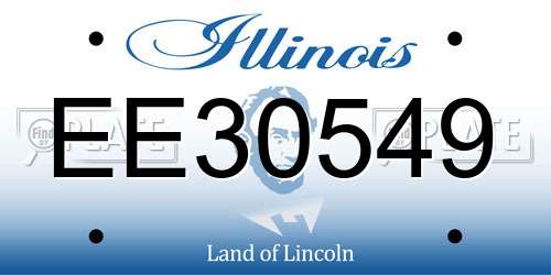 EE30549 Illinois License Plate